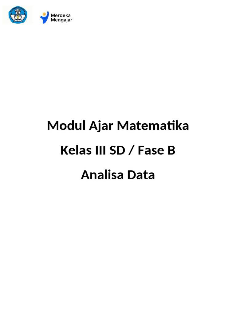 Modul Ajar Matematika Kelas III SD | PDF