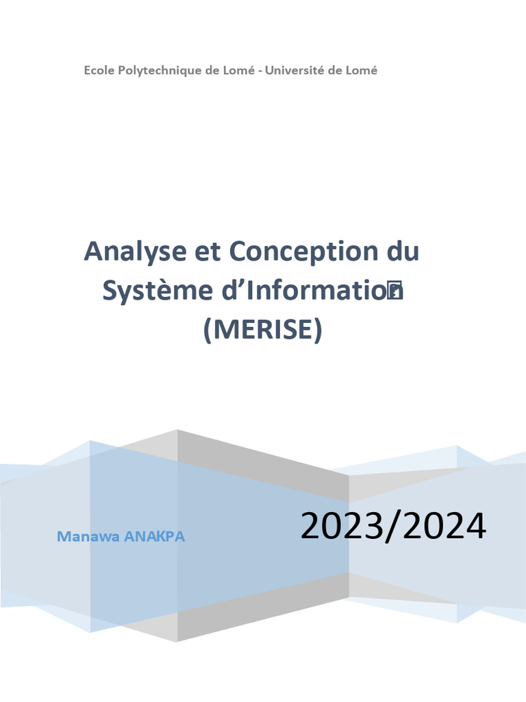 Cours sur la méthode Merise | PDF | Informatique | Informatique