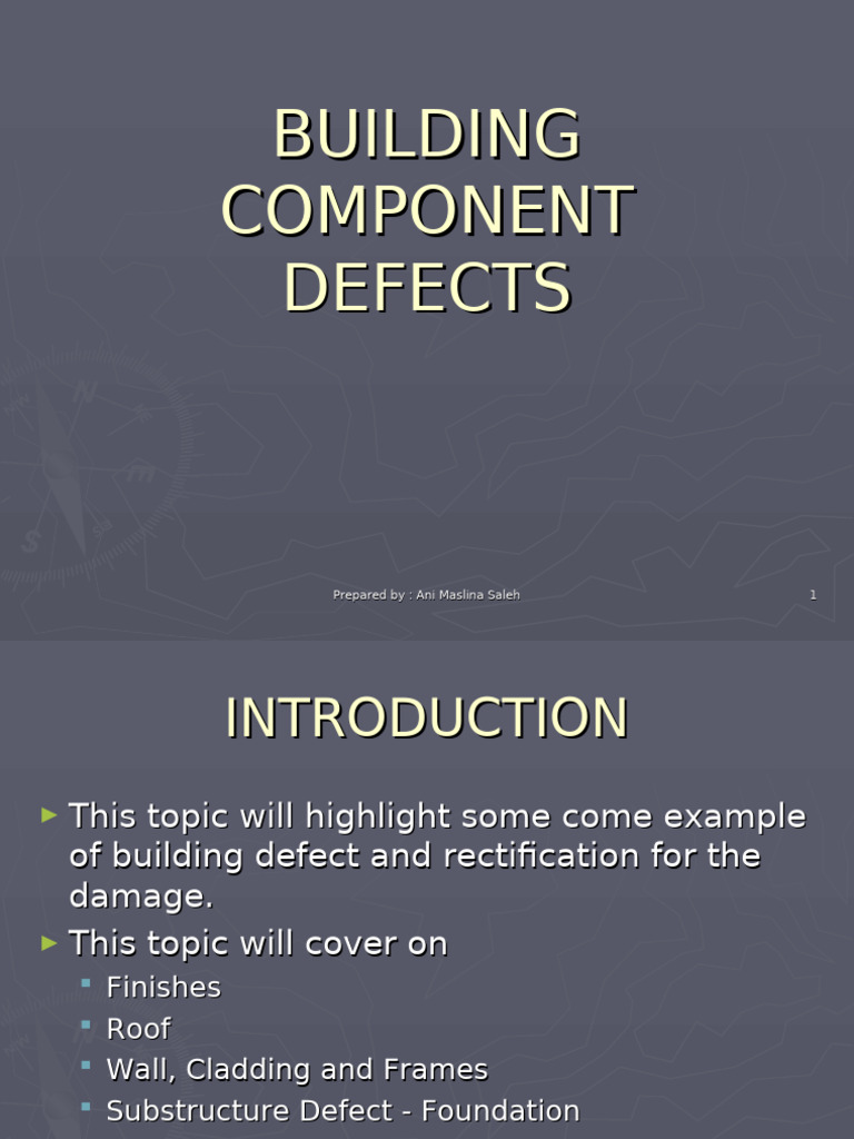 Building Component Defects | PDF | Roof | Wall