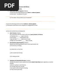 IGCSE Grade 3 English Assessment