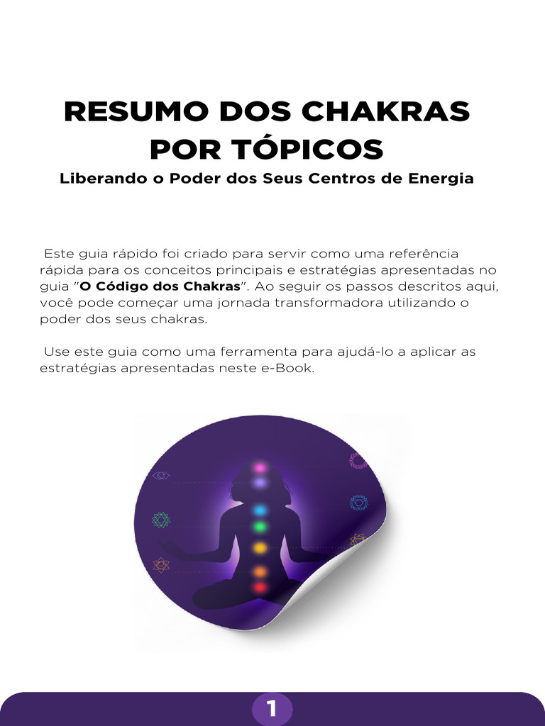 Guia Rápido dos Chakras e Equilíbrio | PDF | Chacra | Meditação