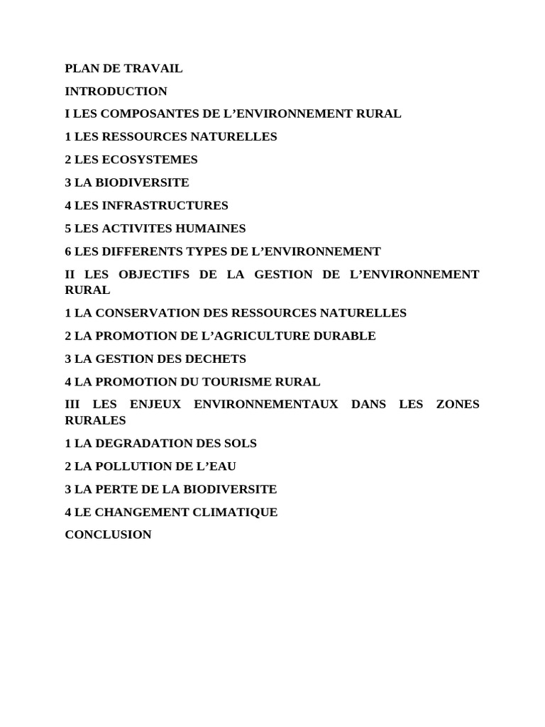 Gestion de l'environnement rural durable | PDF | Environnement naturel ...