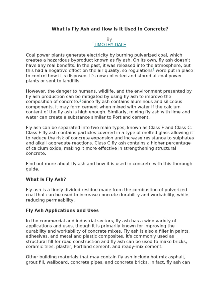 Flyash and Admixtures | PDF | Concrete | Cement