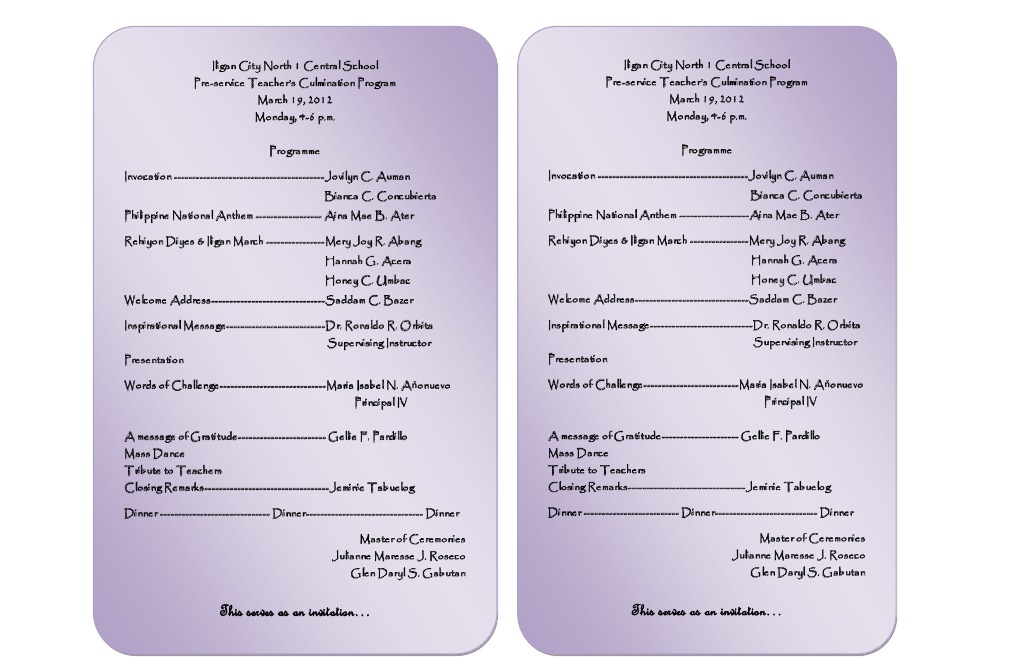 Pre-service Teacher Culmination | PDF