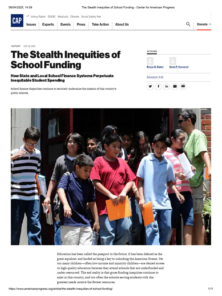 School Funding Inequities Explained | PDF | Taxes | Subsidy