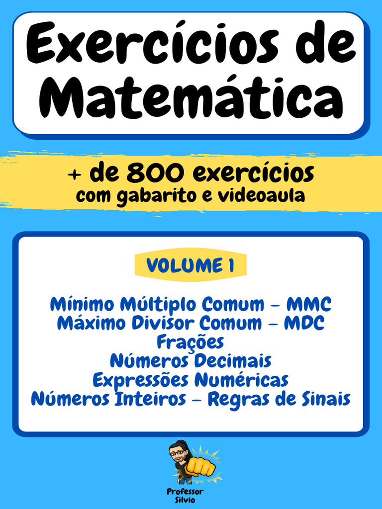 E Book+ +Exercícios+de+Matemática+ ++volume+1 | PDF