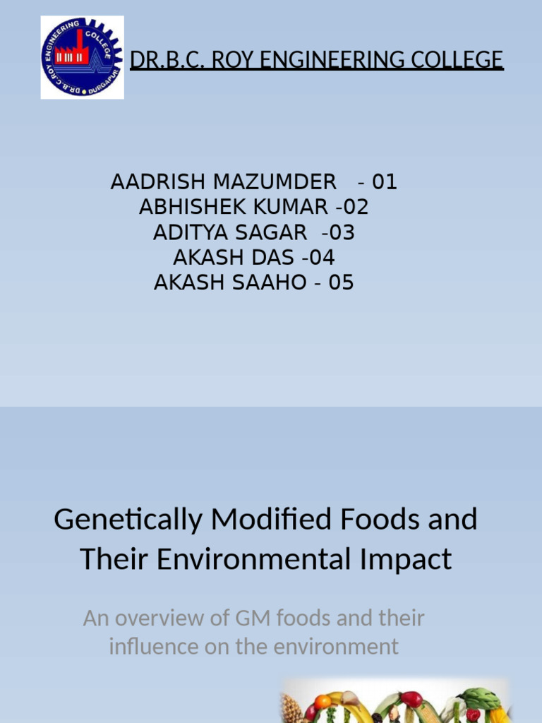 Genetically Modified Foods Impact | PDF