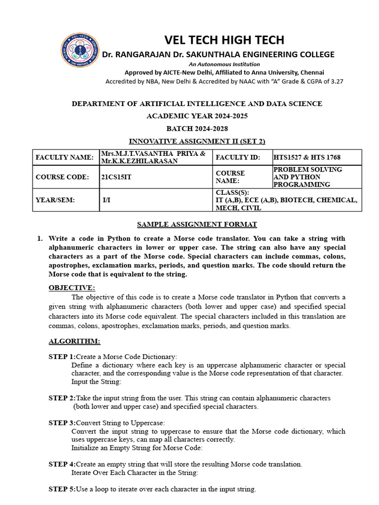 21cs15it Python Ia II Set 2 | PDF | Computer File | String (Computer ...