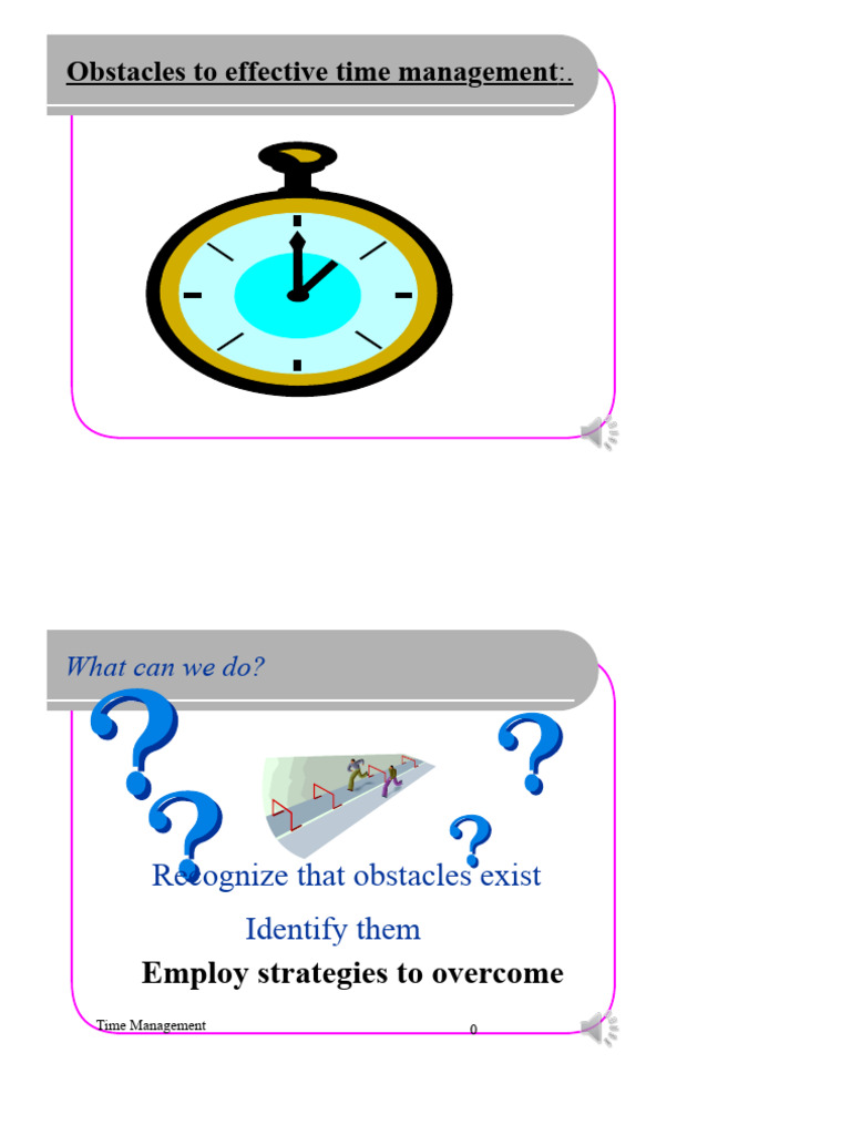 Time Management Obstcales Part 11 | PDF