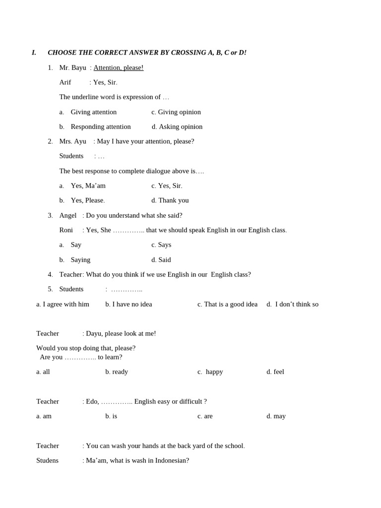 English Dialogue Practice Exercises | PDF