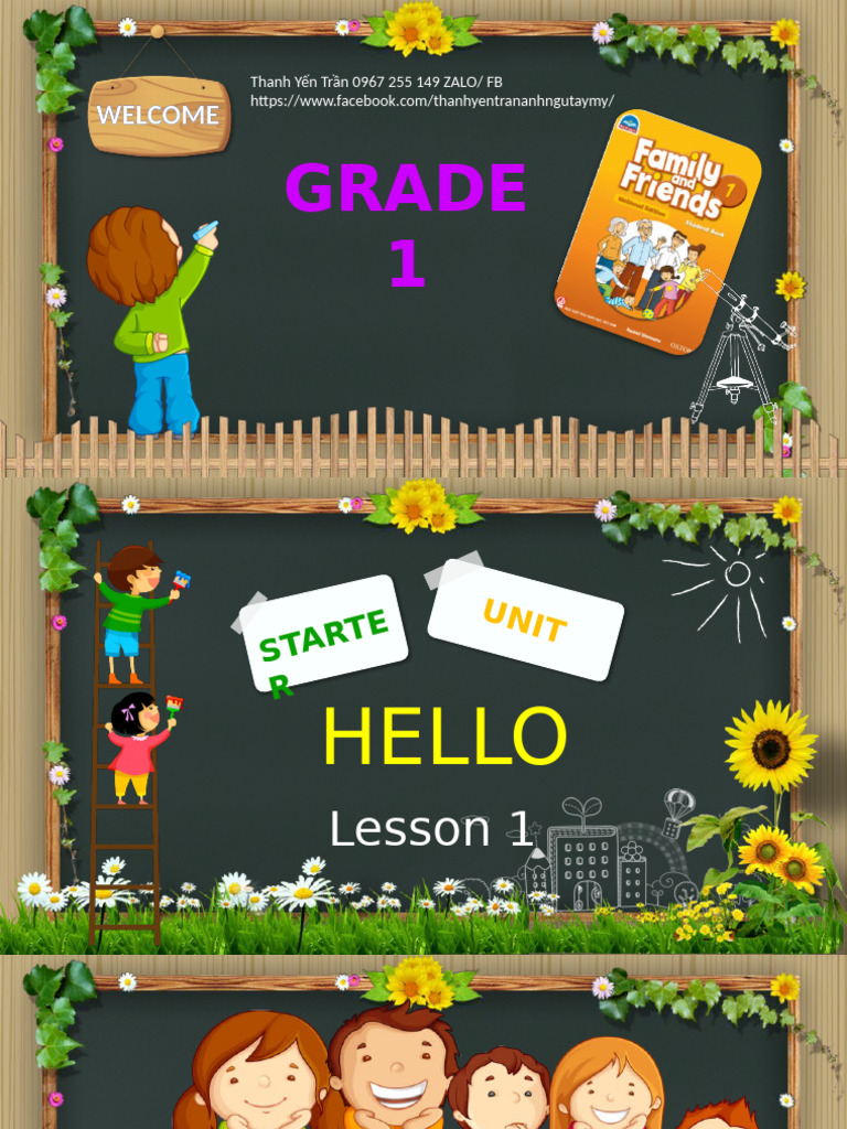 Grade 1 English Lesson: Hello & Goodbye | PDF