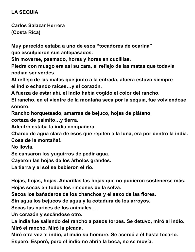 La Sequía: Cuento de Carlos Salazar | PDF | Naturaleza
