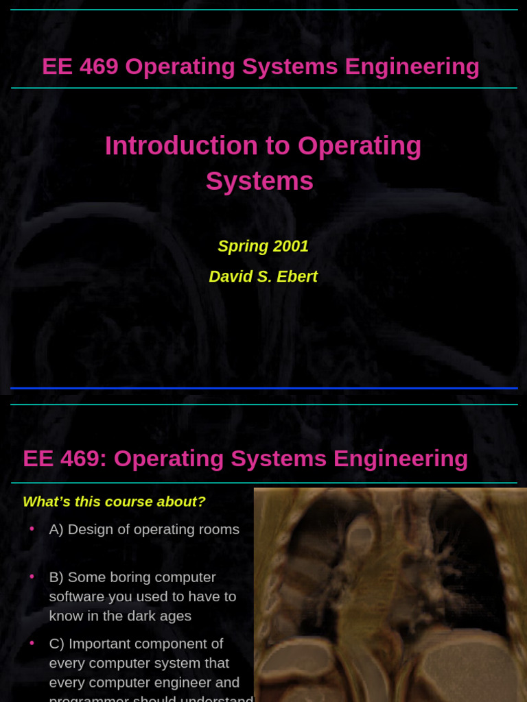 EE 469: Operating Systems Overview | PDF | Input/Output | Computer Program