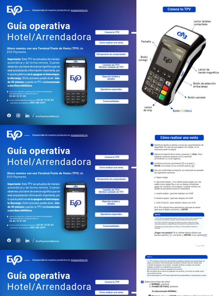 EVO GuiaOperativa Hotel-Arrendadora DFF v7-23 Ene 23 | PDF | Punto de ...