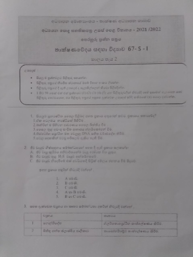 SFT 2021 Model Paper I & II | PDF