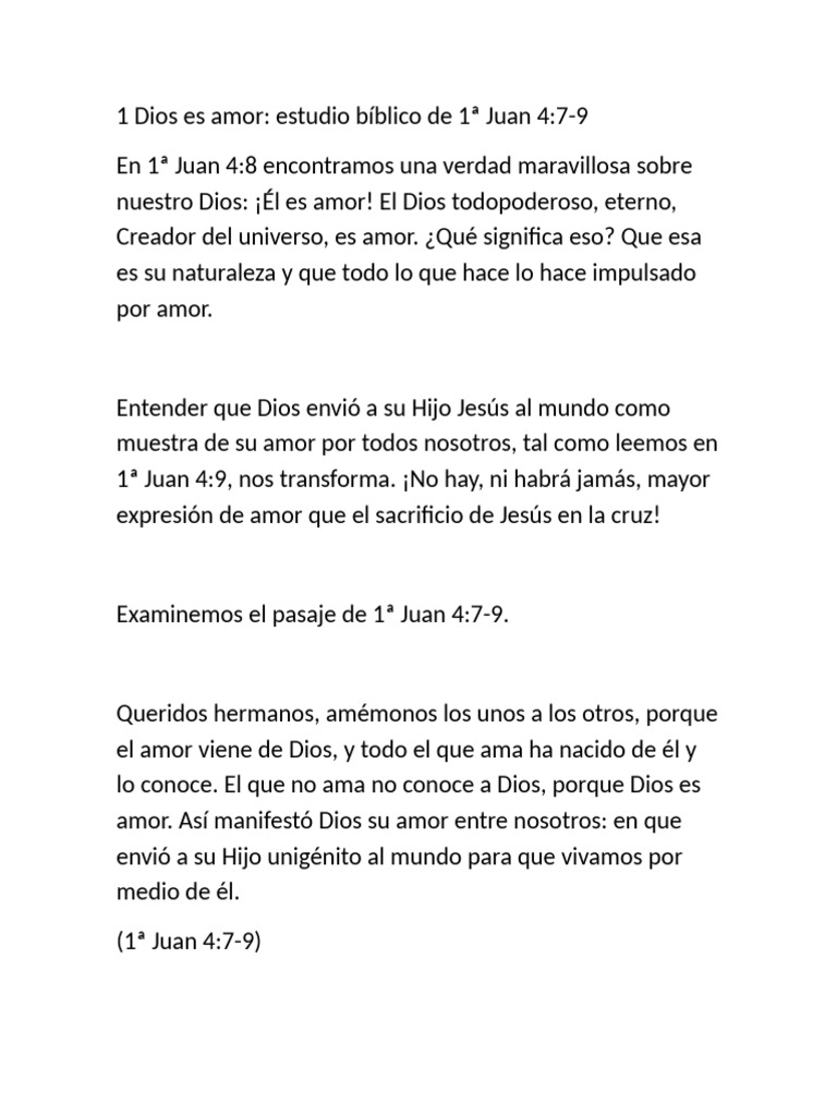 El Amor de Dios | PDF | Amor | Dios