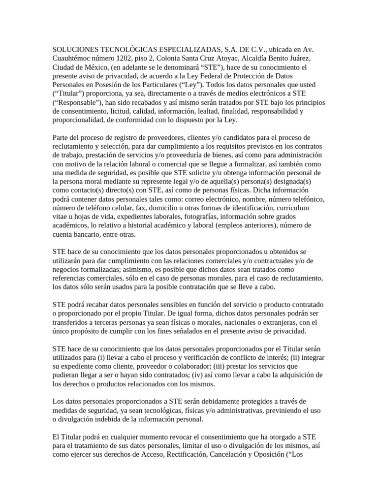 SOLUCIONES TECNOLÓGICAS ESPECIALIZADAS | PDF | Cookie HTTP | Red mundial