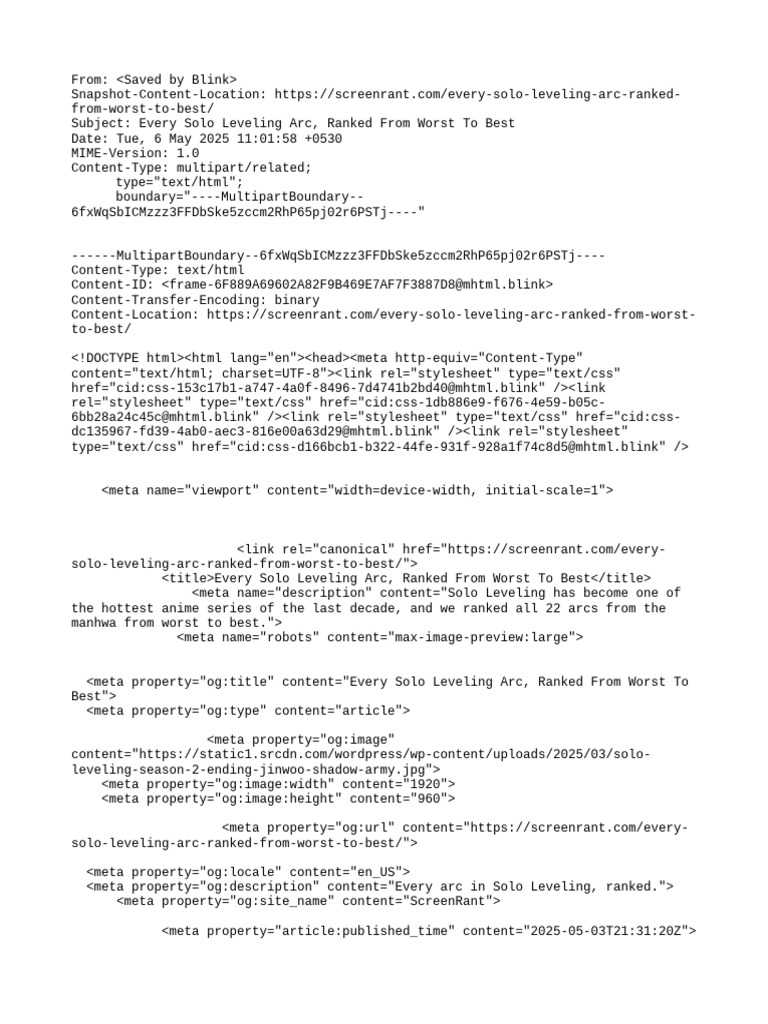 Every Solo Leveling Arc Ranked From Worst To Best Pdf Comics