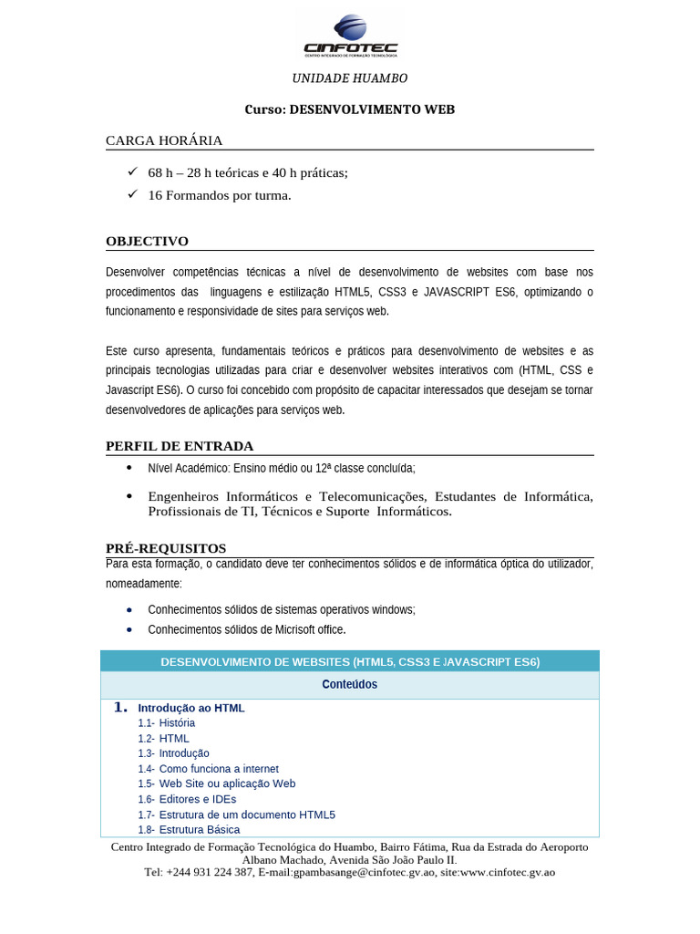 07 Desenvolvimento Web | PDF | Rede mundial de computadores | Internet ...