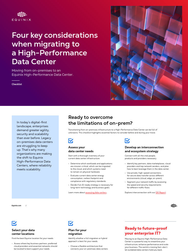High-Performance Data Center Migration Guide | PDF | Cloud Computing ...