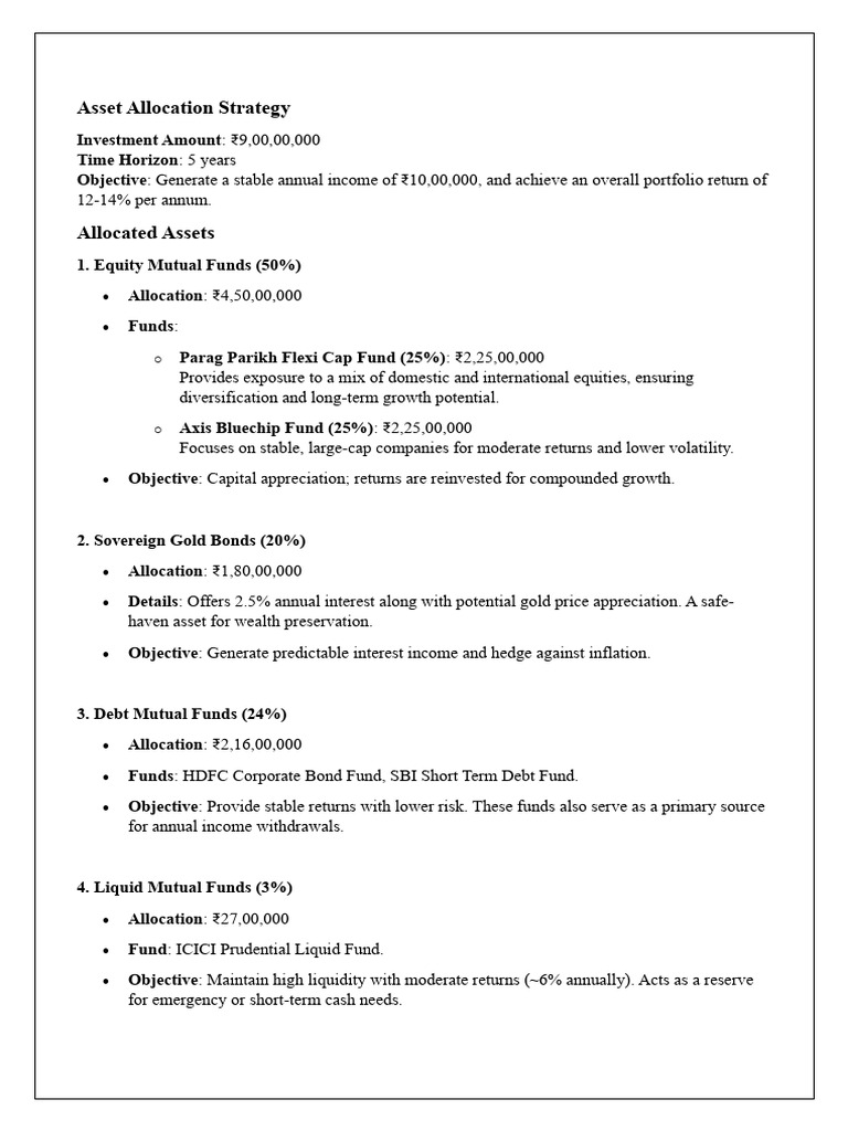 Asset Allocation Strategy | PDF | Mutual Funds | Asset Allocation