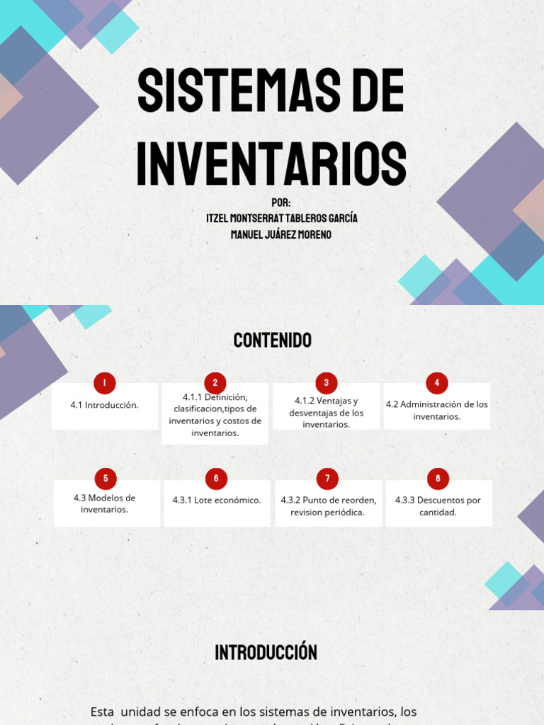 Sistemas de Inventarios: Tipos y Modelos | PDF | Lean Manufacturing ...