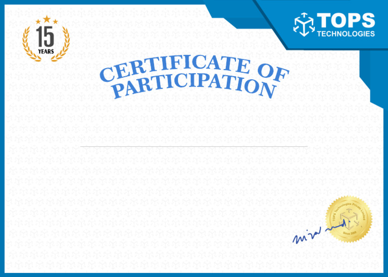 Tops Webinar Certificate | PDF