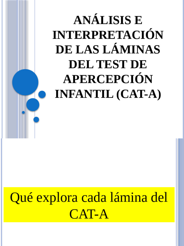 6.1 Análisis e Interpretación de Las Láminas Del Test de Apercepción ...
