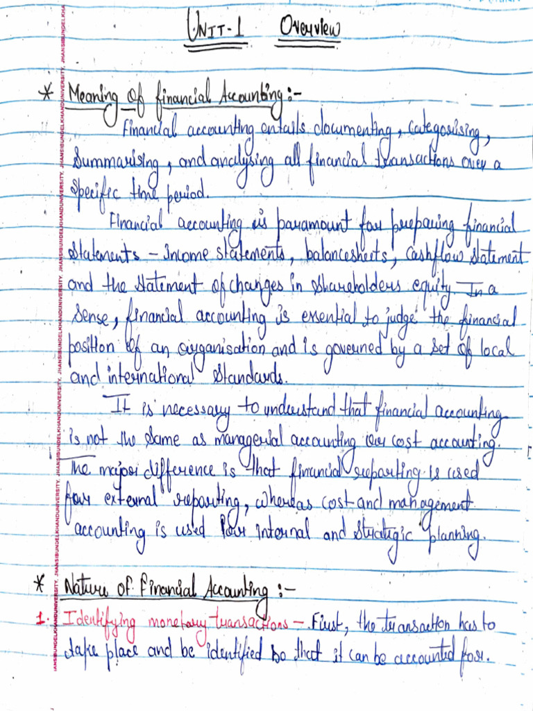 Bca Financial Accounting Unit1 | PDF