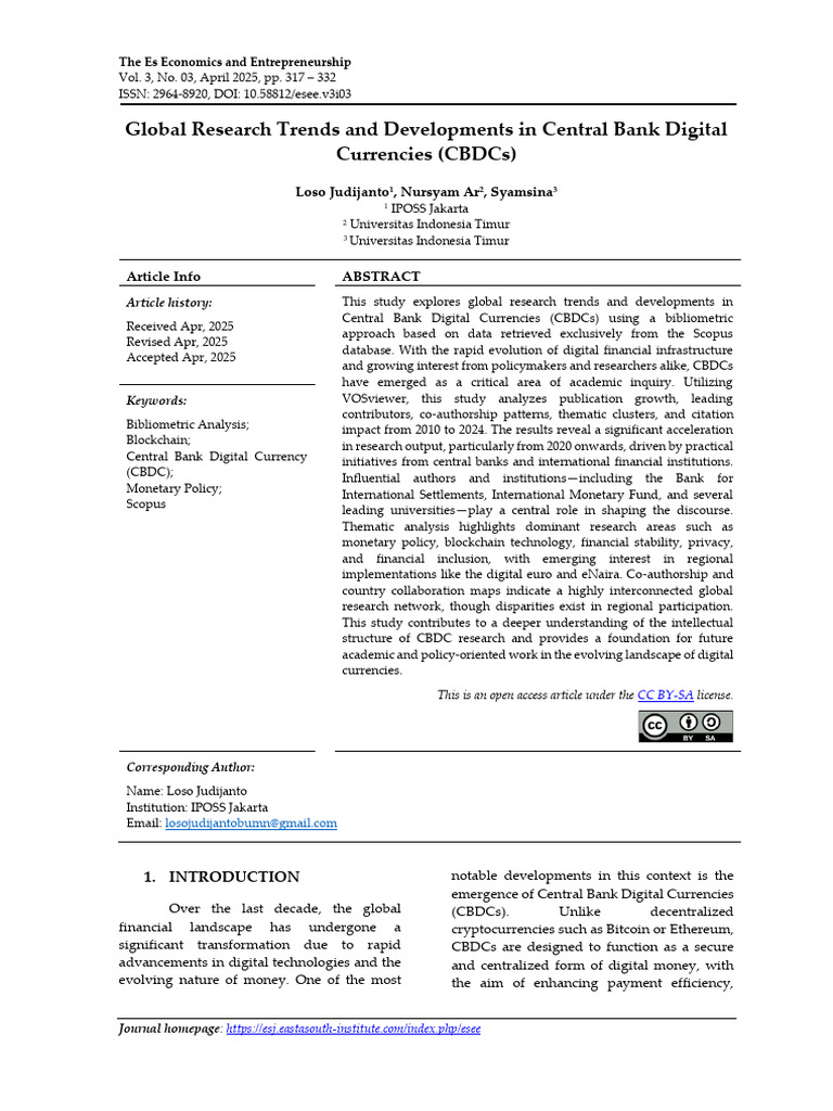 Global Trends in CBDC Research | PDF | Central Banks | Banks