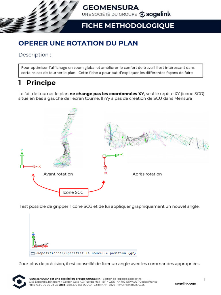 Rotation du Plan Industriel en Mensura | PDF