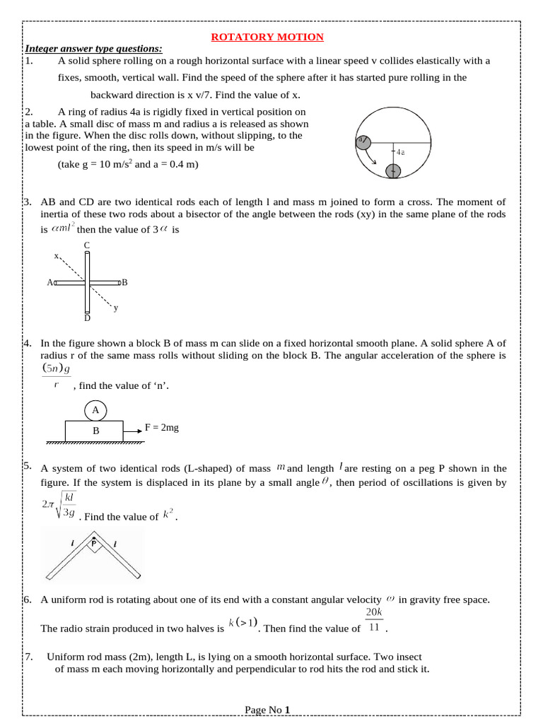 Linear Speed in Rolling Motion | PDF | Rotation | Force