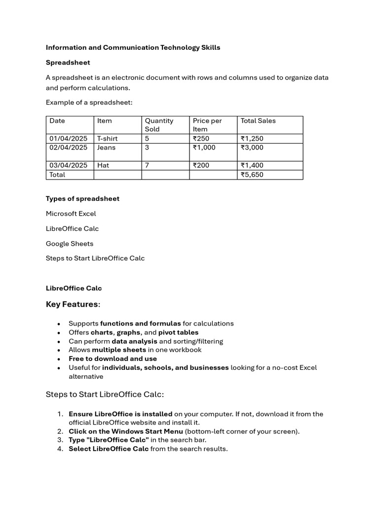 Spreadsheet Basics and Functions | PDF | Spreadsheet | Computing