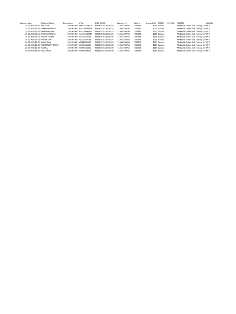 Payment History Report | PDF