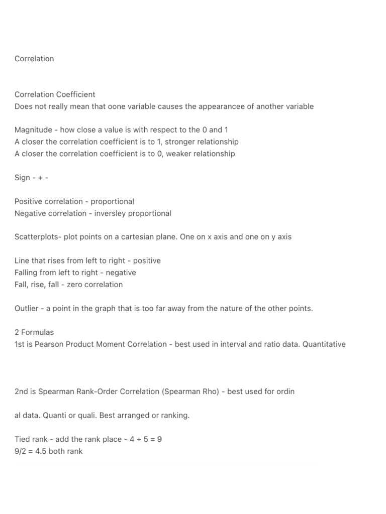 Understanding Correlation Coefficients | PDF