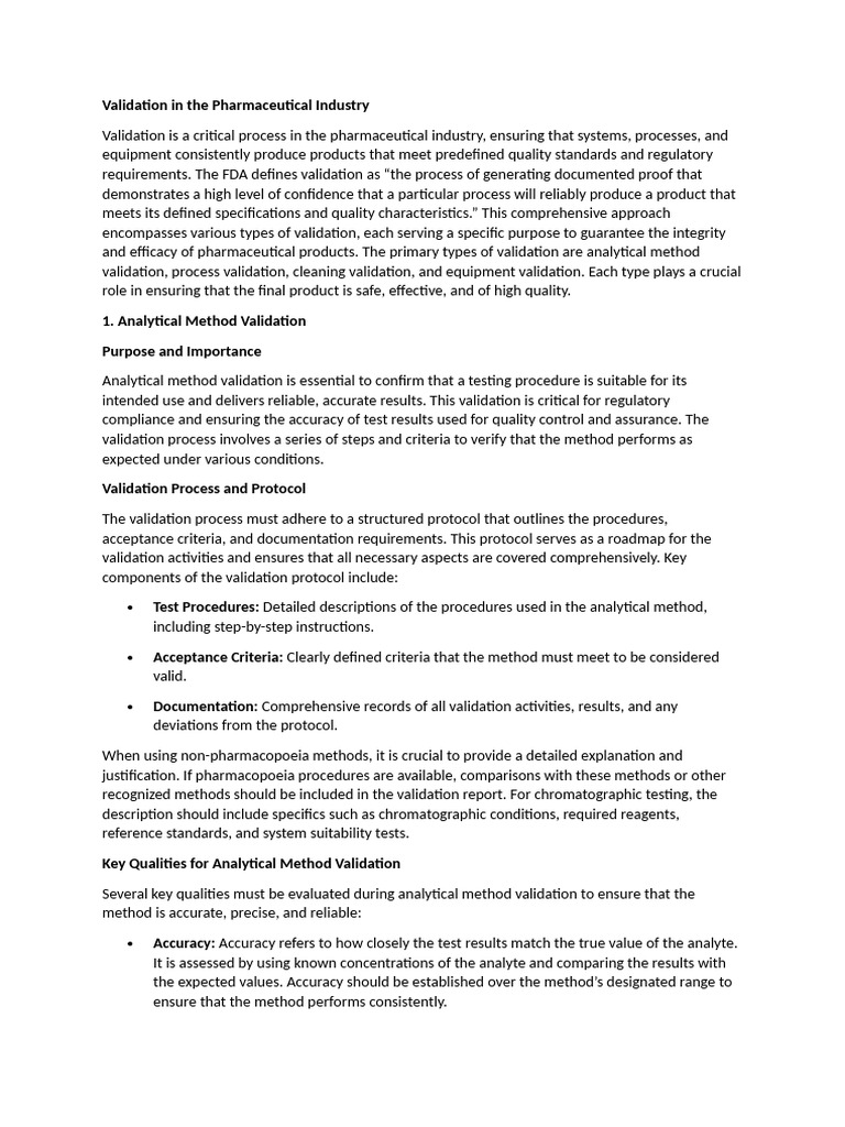 Validation in The Pharmaceutical Industry | PDF | Verification And ...
