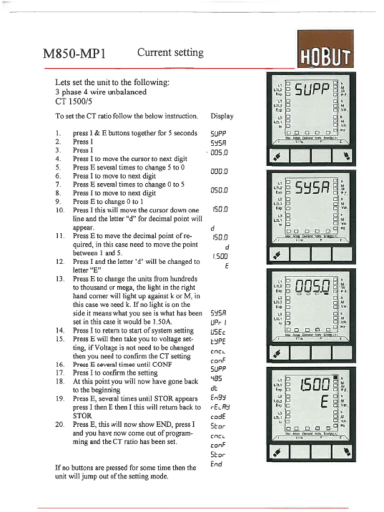 Setting CT Ratio - simplified | PDF