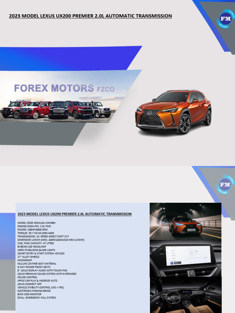 2023 Lexus UX200 Premier Specs | PDF