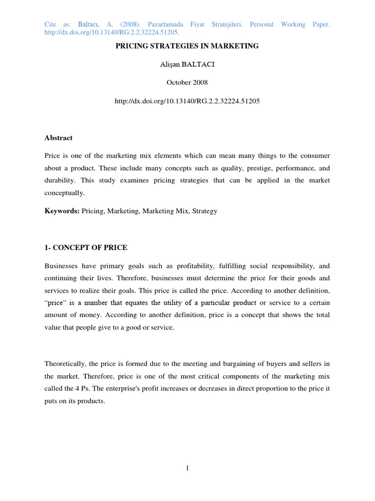 Pricing Strategies in Marketing Analysis | PDF | Pricing | Discounts ...