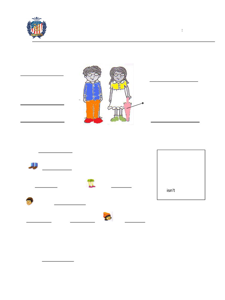 AOU 1 Unit 5 Clothes Quiz B | PDF