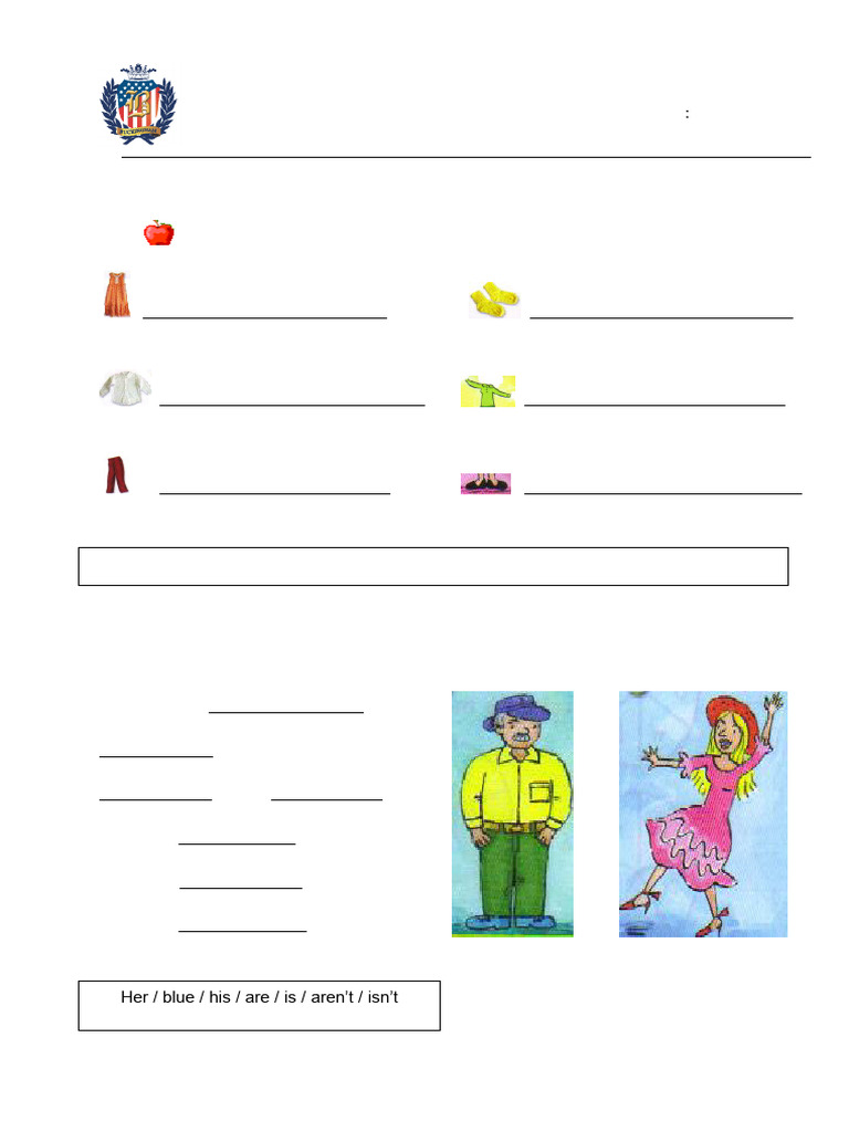AOU 1 Unit 5 Clothes Quiz Answer Key | PDF