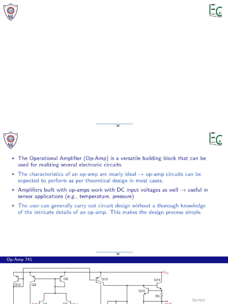 Op-Amp Characteristics and Applications | PDF | Operational Amplifier ...