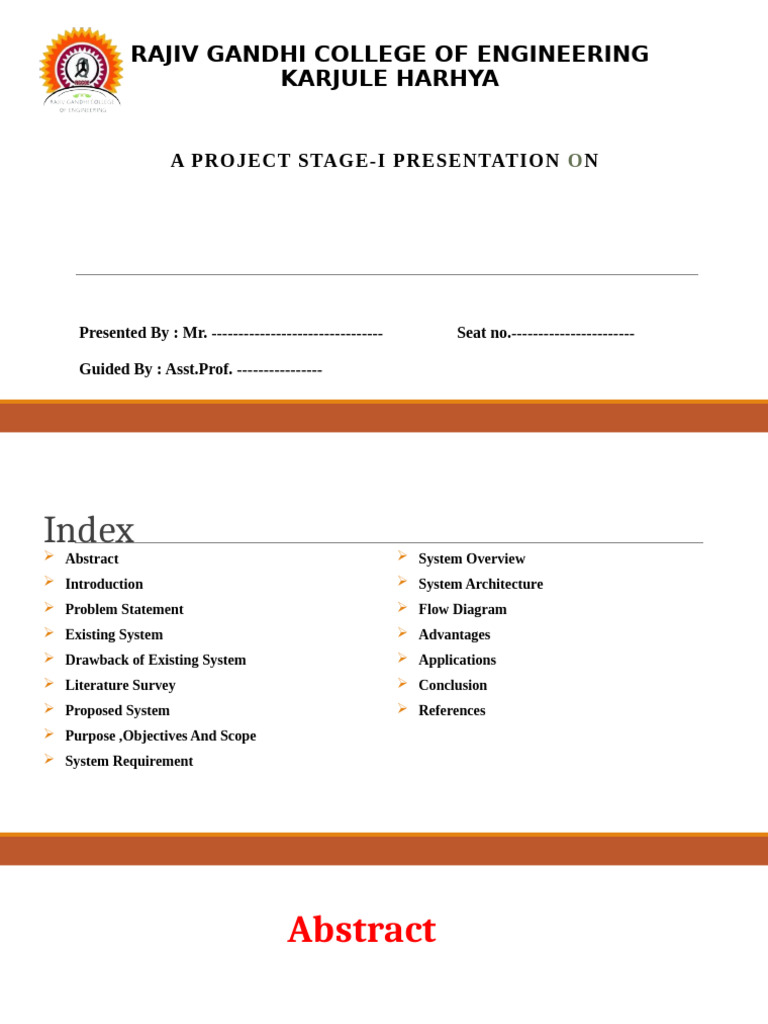 project ppt format | PDF
