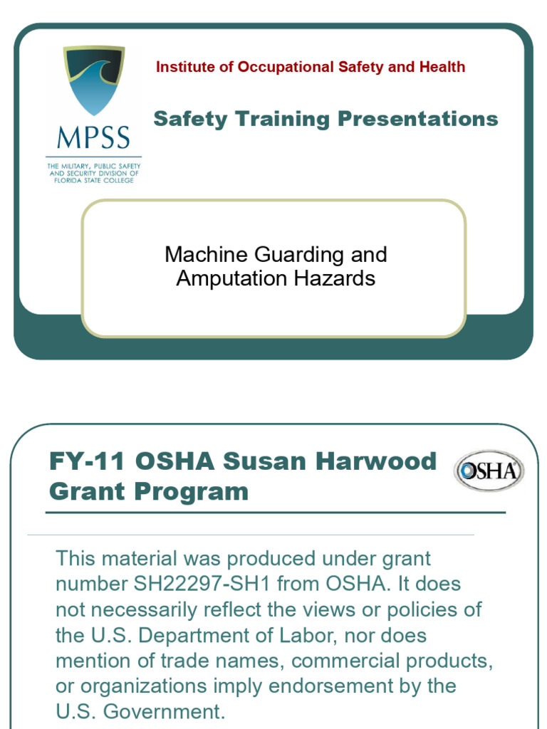Safety Training Presentations Pdf Occupational Safety And Health
