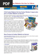 Kit Ganhe Dinheiro on-Line 3a. Edicao