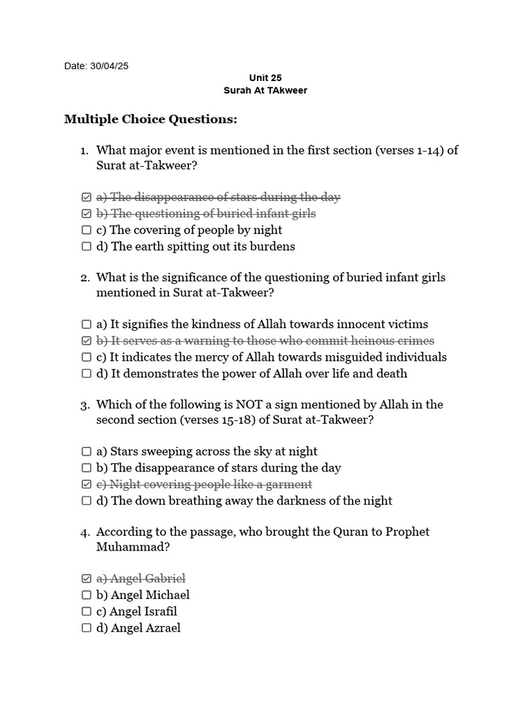 Understanding Surah At-Takweer | PDF | Surah | Prophets And Messengers ...