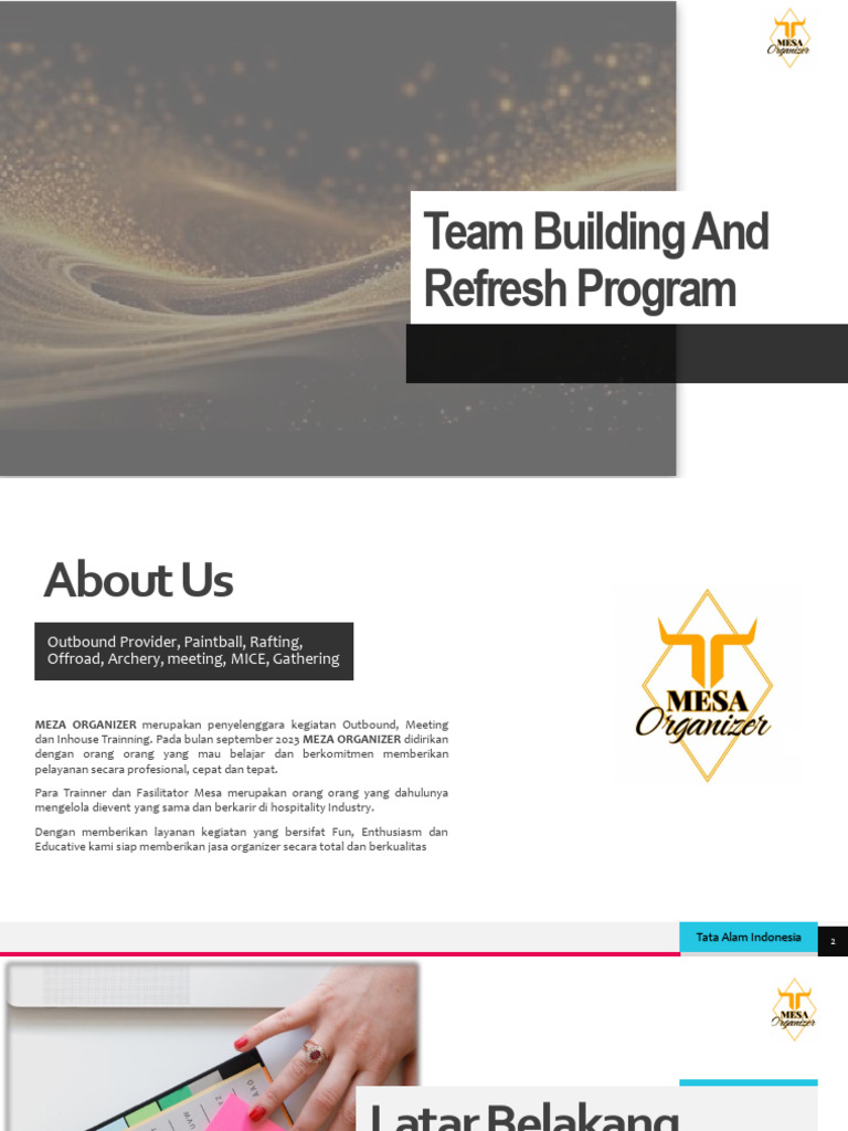 Program Team Building Edukatif dan Menyenangkan | PDF