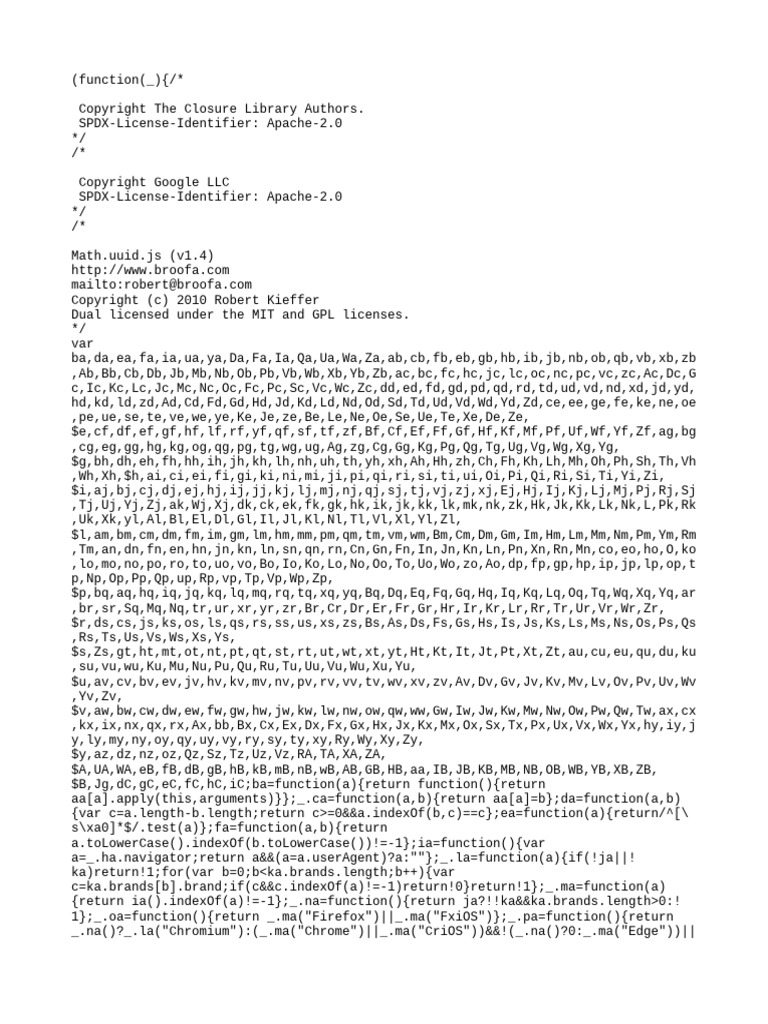 Math.uuid.js Library Overview | PDF