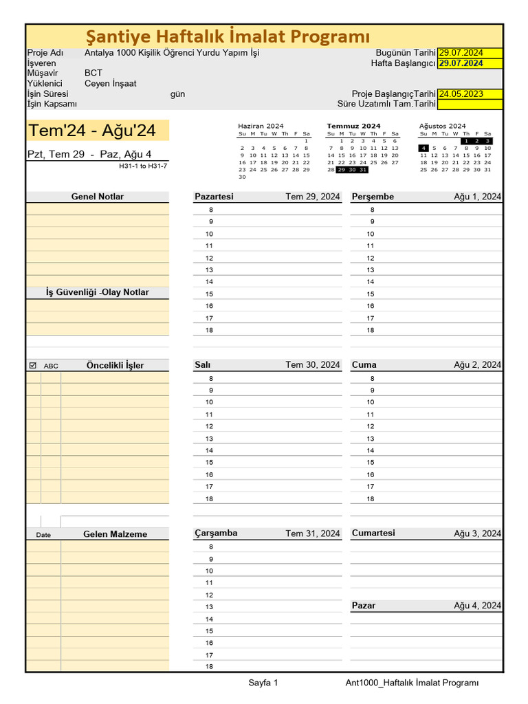 Weekly Report Template Pdf