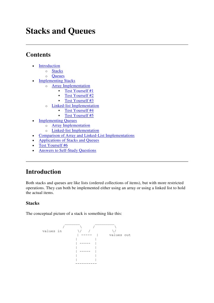 Stacks and Queues: Implementation Guide | PDF | Queue (Abstract Data ...